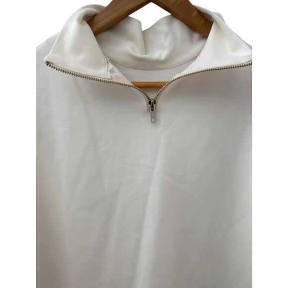 Emerson Fry Edie Turtleneck Ponte Stretch Mini Dress in Ivory Size Large - Picture 13 of 13